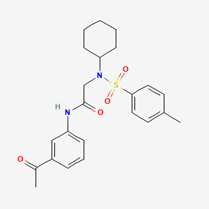 molecular formula C23H28N2O4S B3676419 N~1~-(3-acetylphenyl)-N~2~-cyclohexyl-N~2~-[(4-methylphenyl)sulfonyl]glycinamide 