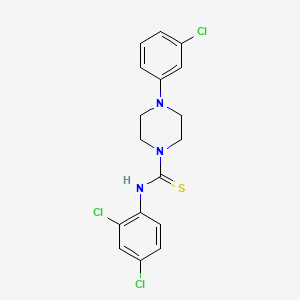 molecular formula C17H16Cl3N3S B3676451 4-(3-chlorophenyl)-N-(2,4-dichlorophenyl)-1-piperazinecarbothioamide 