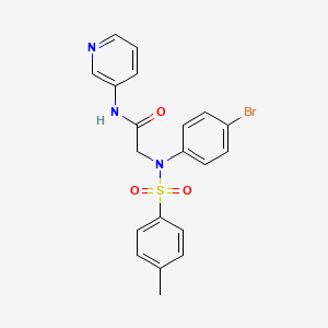molecular formula C20H18BrN3O3S B3676458 N~2~-(4-bromophenyl)-N~2~-[(4-methylphenyl)sulfonyl]-N~1~-3-pyridinylglycinamide 