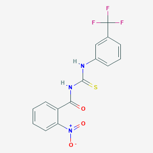 molecular formula C15H10F3N3O3S B3676527 2-nitro-N-({[3-(trifluoromethyl)phenyl]amino}carbonothioyl)benzamide 