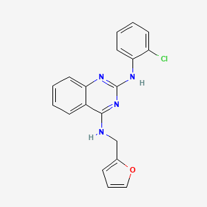 molecular formula C19H15ClN4O B3676556 N~2~-(2-chlorophenyl)-N~4~-(2-furylmethyl)-2,4-quinazolinediamine 