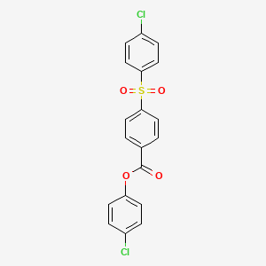molecular formula C19H12Cl2O4S B3676563 4-chlorophenyl 4-[(4-chlorophenyl)sulfonyl]benzoate 