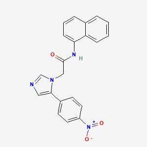 N-1-naphthyl-2-[5-(4-nitrophenyl)-1H-imidazol-1-yl]acetamide