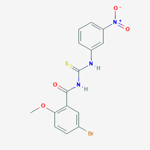 molecular formula C15H12BrN3O4S B3676663 5-bromo-2-methoxy-N-{[(3-nitrophenyl)amino]carbonothioyl}benzamide 