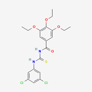 molecular formula C20H22Cl2N2O4S B3676669 N-{[(3,5-dichlorophenyl)amino]carbonothioyl}-3,4,5-triethoxybenzamide CAS No. 6447-02-5