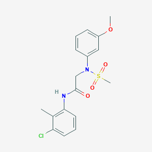 molecular formula C17H19ClN2O4S B3676685 N~1~-(3-chloro-2-methylphenyl)-N~2~-(3-methoxyphenyl)-N~2~-(methylsulfonyl)glycinamide 