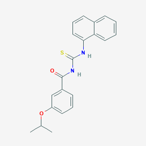molecular formula C21H20N2O2S B3676734 3-isopropoxy-N-[(1-naphthylamino)carbonothioyl]benzamide 
