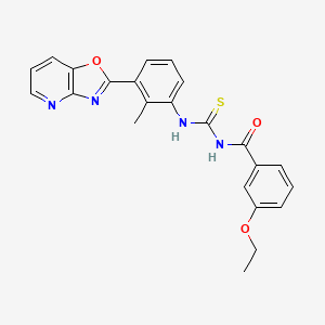 molecular formula C23H20N4O3S B3676771 3-ethoxy-N-{[(2-methyl-3-[1,3]oxazolo[4,5-b]pyridin-2-ylphenyl)amino]carbonothioyl}benzamide 