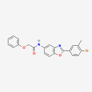 molecular formula C22H17BrN2O3 B3676778 N-[2-(4-bromo-3-methylphenyl)-1,3-benzoxazol-5-yl]-2-phenoxyacetamide 