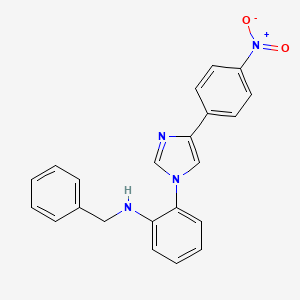 molecular formula C22H18N4O2 B3676798 N-benzyl-2-[4-(4-nitrophenyl)-1H-imidazol-1-yl]aniline 