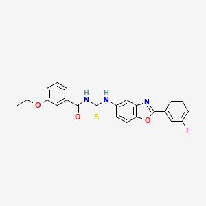 molecular formula C23H18FN3O3S B3676815 3-ethoxy-N-({[2-(3-fluorophenyl)-1,3-benzoxazol-5-yl]amino}carbonothioyl)benzamide 