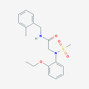 molecular formula C19H24N2O4S B3676821 N~2~-(2-ethoxyphenyl)-N~1~-(2-methylbenzyl)-N~2~-(methylsulfonyl)glycinamide 