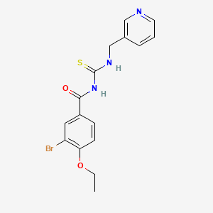 molecular formula C16H16BrN3O2S B3676870 3-bromo-4-ethoxy-N-{[(3-pyridinylmethyl)amino]carbonothioyl}benzamide 