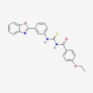 molecular formula C23H19N3O3S B3676873 N-({[3-(1,3-benzoxazol-2-yl)phenyl]amino}carbonothioyl)-4-ethoxybenzamide 