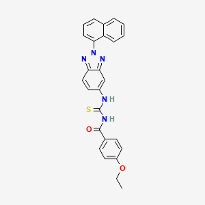 molecular formula C26H21N5O2S B3676881 4-ethoxy-N-({[2-(1-naphthyl)-2H-1,2,3-benzotriazol-5-yl]amino}carbonothioyl)benzamide 