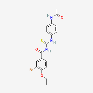 molecular formula C18H18BrN3O3S B3676882 N-({[4-(acetylamino)phenyl]amino}carbonothioyl)-3-bromo-4-ethoxybenzamide CAS No. 364625-06-9