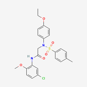 molecular formula C24H25ClN2O5S B3676887 N~1~-(5-chloro-2-methoxyphenyl)-N~2~-(4-ethoxyphenyl)-N~2~-[(4-methylphenyl)sulfonyl]glycinamide 