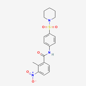 molecular formula C19H21N3O5S B3676911 2-methyl-3-nitro-N-[4-(1-piperidinylsulfonyl)phenyl]benzamide 