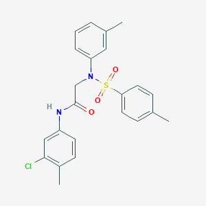 molecular formula C23H23ClN2O3S B3676948 N~1~-(3-chloro-4-methylphenyl)-N~2~-(3-methylphenyl)-N~2~-[(4-methylphenyl)sulfonyl]glycinamide 