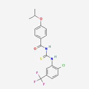 molecular formula C18H16ClF3N2O2S B3676954 N-({[2-chloro-5-(trifluoromethyl)phenyl]amino}carbonothioyl)-4-isopropoxybenzamide 