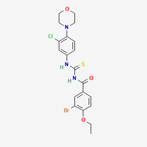 molecular formula C20H21BrClN3O3S B3676979 3-bromo-N-({[3-chloro-4-(4-morpholinyl)phenyl]amino}carbonothioyl)-4-ethoxybenzamide 