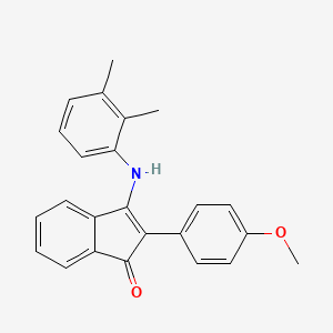 molecular formula C24H21NO2 B3677005 3-[(2,3-dimethylphenyl)amino]-2-(4-methoxyphenyl)-1H-inden-1-one 