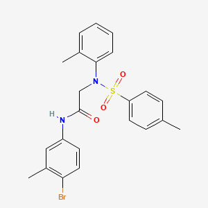 molecular formula C23H23BrN2O3S B3677012 N~1~-(4-bromo-3-methylphenyl)-N~2~-(2-methylphenyl)-N~2~-[(4-methylphenyl)sulfonyl]glycinamide 