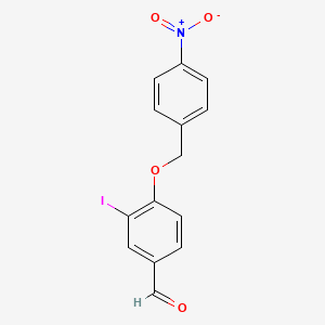 molecular formula C14H10INO4 B3677031 3-iodo-4-[(4-nitrobenzyl)oxy]benzaldehyde 