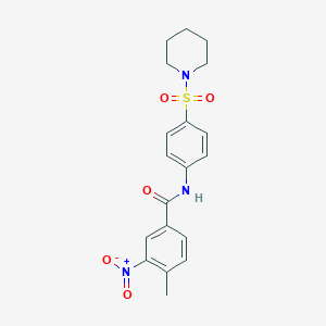 molecular formula C19H21N3O5S B3677036 4-methyl-3-nitro-N-[4-(1-piperidinylsulfonyl)phenyl]benzamide 