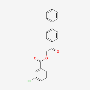 molecular formula C21H15ClO3 B3677041 2-(4-biphenylyl)-2-oxoethyl 3-chlorobenzoate 