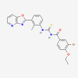molecular formula C23H19BrN4O3S B3677061 3-bromo-4-ethoxy-N-{[(2-methyl-3-[1,3]oxazolo[4,5-b]pyridin-2-ylphenyl)amino]carbonothioyl}benzamide 