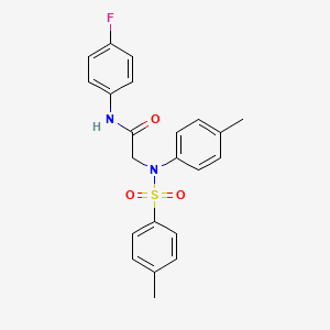 molecular formula C22H21FN2O3S B3677069 N~1~-(4-fluorophenyl)-N~2~-(4-methylphenyl)-N~2~-[(4-methylphenyl)sulfonyl]glycinamide 