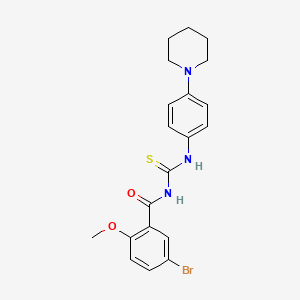 5-bromo-2-methoxy-N-({[4-(1-piperidinyl)phenyl]amino}carbonothioyl)benzamide