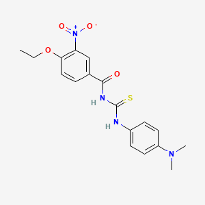 molecular formula C18H20N4O4S B3677085 N-({[4-(dimethylamino)phenyl]amino}carbonothioyl)-4-ethoxy-3-nitrobenzamide 
