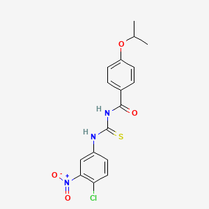 molecular formula C17H16ClN3O4S B3677106 N-{[(4-chloro-3-nitrophenyl)amino]carbonothioyl}-4-isopropoxybenzamide 