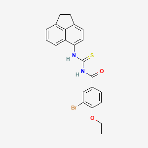 molecular formula C22H19BrN2O2S B3677110 3-bromo-N-[(1,2-dihydro-5-acenaphthylenylamino)carbonothioyl]-4-ethoxybenzamide 