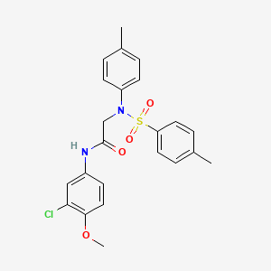 molecular formula C23H23ClN2O4S B3677118 N~1~-(3-chloro-4-methoxyphenyl)-N~2~-(4-methylphenyl)-N~2~-[(4-methylphenyl)sulfonyl]glycinamide 