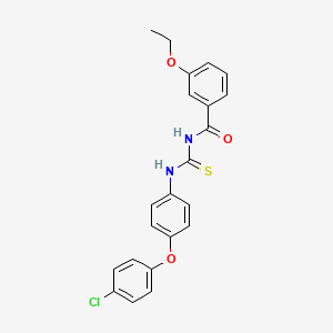 molecular formula C22H19ClN2O3S B3677141 N-({[4-(4-chlorophenoxy)phenyl]amino}carbonothioyl)-3-ethoxybenzamide 