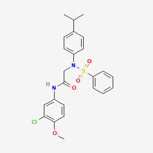 molecular formula C24H25ClN2O4S B3677159 N~1~-(3-chloro-4-methoxyphenyl)-N~2~-(4-isopropylphenyl)-N~2~-(phenylsulfonyl)glycinamide CAS No. 428465-31-0