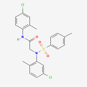 molecular formula C23H22Cl2N2O3S B3677187 N~1~-(4-chloro-2-methylphenyl)-N~2~-(5-chloro-2-methylphenyl)-N~2~-[(4-methylphenyl)sulfonyl]glycinamide 