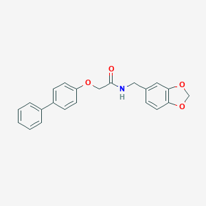 N-(1,3-benzodioxol-5-ylmethyl)-2-(4-phenylphenoxy)acetamide