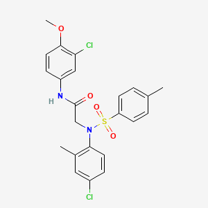 molecular formula C23H22Cl2N2O4S B3677258 N~1~-(3-chloro-4-methoxyphenyl)-N~2~-(4-chloro-2-methylphenyl)-N~2~-[(4-methylphenyl)sulfonyl]glycinamide 