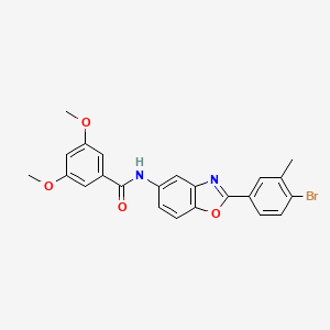molecular formula C23H19BrN2O4 B3677300 N-[2-(4-bromo-3-methylphenyl)-1,3-benzoxazol-5-yl]-3,5-dimethoxybenzamide 