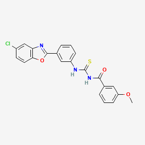 molecular formula C22H16ClN3O3S B3677304 N-({[3-(5-chloro-1,3-benzoxazol-2-yl)phenyl]amino}carbonothioyl)-3-methoxybenzamide 