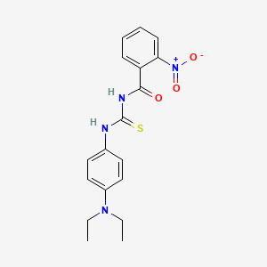 molecular formula C18H20N4O3S B3677336 N-({[4-(diethylamino)phenyl]amino}carbonothioyl)-2-nitrobenzamide 