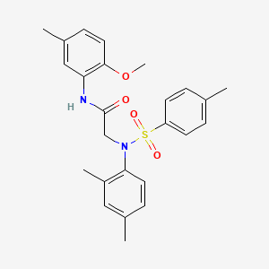 molecular formula C25H28N2O4S B3677344 N~2~-(2,4-dimethylphenyl)-N~1~-(2-methoxy-5-methylphenyl)-N~2~-[(4-methylphenyl)sulfonyl]glycinamide 