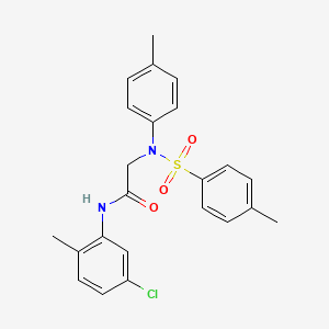 molecular formula C23H23ClN2O3S B3677357 N~1~-(5-chloro-2-methylphenyl)-N~2~-(4-methylphenyl)-N~2~-[(4-methylphenyl)sulfonyl]glycinamide 