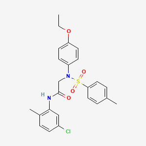 molecular formula C24H25ClN2O4S B3677376 N~1~-(5-chloro-2-methylphenyl)-N~2~-(4-ethoxyphenyl)-N~2~-[(4-methylphenyl)sulfonyl]glycinamide 