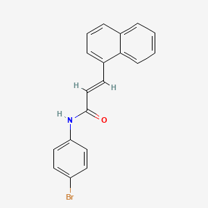 molecular formula C19H14BrNO B3677380 N-(4-bromophenyl)-3-(1-naphthyl)acrylamide 