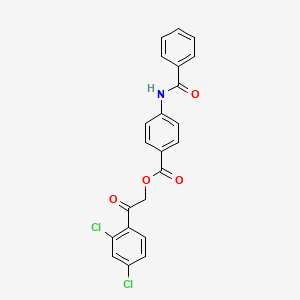 molecular formula C22H15Cl2NO4 B3677402 2-(2,4-dichlorophenyl)-2-oxoethyl 4-(benzoylamino)benzoate 